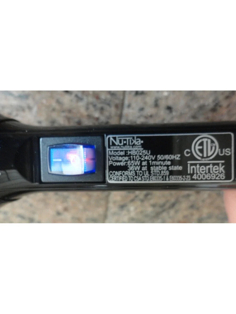 Nutika Professional 32mm Vortex Curling Wand Black HBO25U  **OPEN BOX**